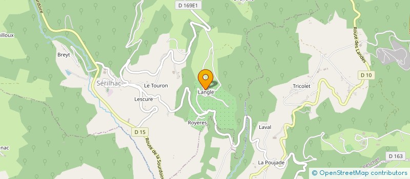 localisation de l'entreprise MONSIEUR FRANCIS AUGEAT  SERILHAC