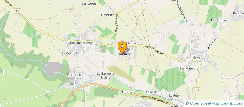 localisation de l'entreprise MONSIEUR FRANCIS BELVAL à BRANSAT