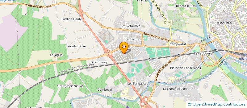localisation de l'entreprise MONSIEUR FRANCIS BENOIT à BEZIERS