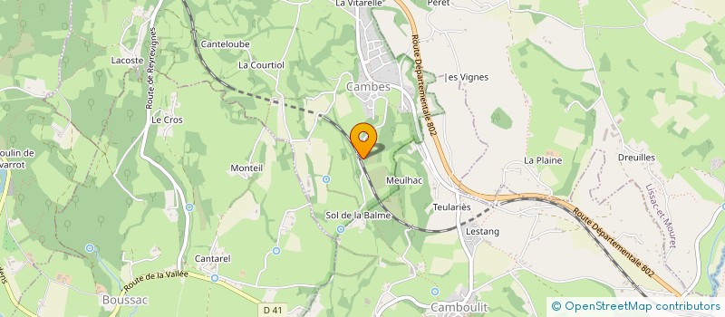 localisation de l'entreprise MONSIEUR FRANCIS BERGOUNIOUX  CAMBOULIT