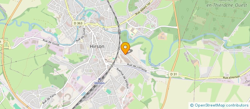 localisation de l'entreprise MONSIEUR FRANCIS BOURGEOIS  HIRSON