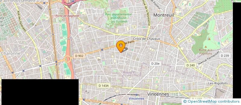 localisation de l'entreprise MONSIEUR FRANCIS BOUSQUET à MONTREUIL