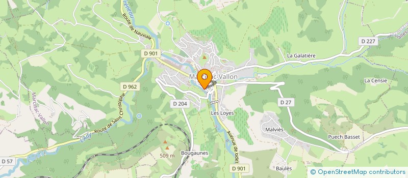 localisation de l'entreprise MONSIEUR FRANCIS BOUTET  MARCILLAC-VALLON