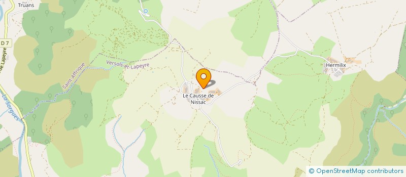 localisation de l'entreprise MONSIEUR FRANCIS BRAL  VERSOLS-ET-LAPEYRE