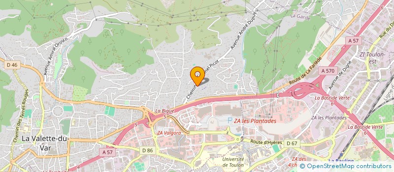 localisation de l'entreprise MONSIEUR FRANCIS BRUN  LA VALETTE-DU-VAR