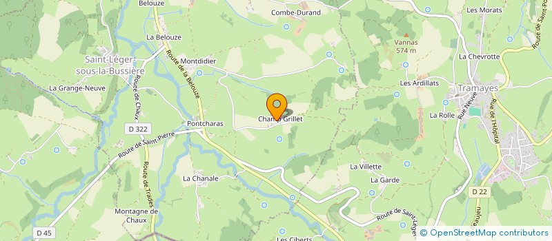 localisation de l'entreprise MONSIEUR FRANCIS CHAILLOUX  ST LEGER SOUS LA BUSSIERE