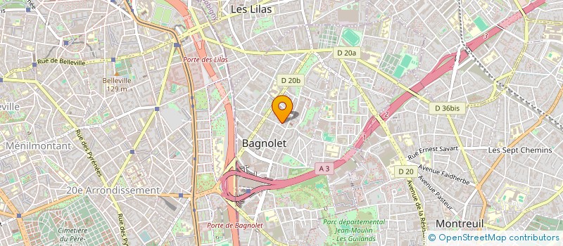 localisation de l'entreprise MONSIEUR FRANCIS CLOUET à BAGNOLET