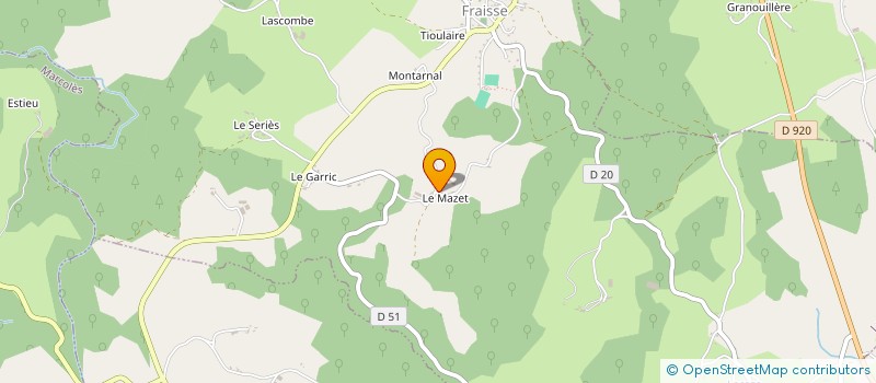 localisation de l'entreprise MONSIEUR FRANCIS CROUTE à LACAPELLE-DEL-FRAISSE