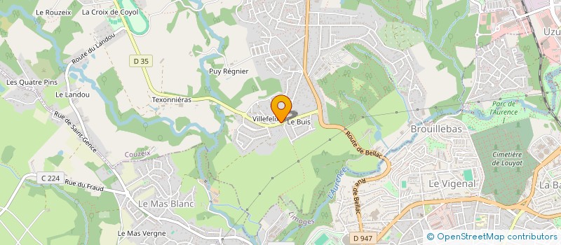 localisation de l'entreprise MONSIEUR FRANCIS DE LEOBARDY  COUZEIX