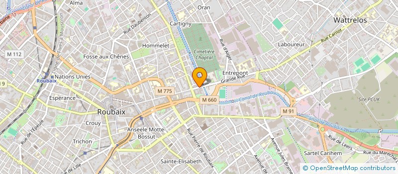 localisation de l'entreprise MONSIEUR FRANCIS DERREVEAUX  ROUBAIX