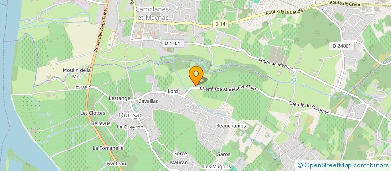 localisation de l'entreprise MONSIEUR FRANCIS GARCIA  QUINSAC