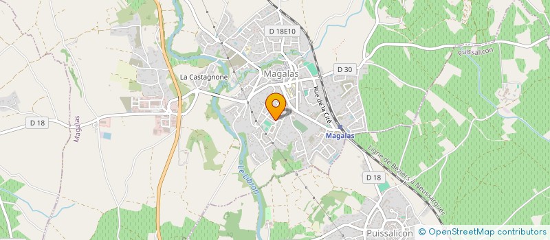 localisation de l'entreprise MONSIEUR FRANCIS GIRARD  MAGALAS