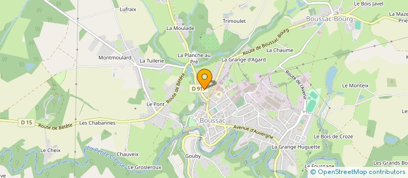 localisation de l'entreprise MONSIEUR FRANCIS JUNIAT à BOUSSAC-BOURG