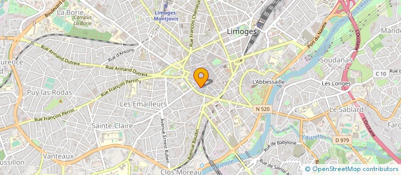 localisation de l'entreprise MONSIEUR FRANCIS LAVOUTE à LIMOGES