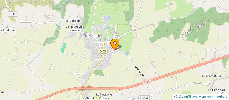 localisation de l'entreprise MONSIEUR FRANCIS LE BOT  TREFFENDEL