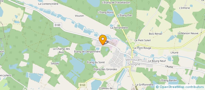 localisation de l'entreprise MONSIEUR FRANCIS LEROUX  VERNOU-EN-SOLOGNE