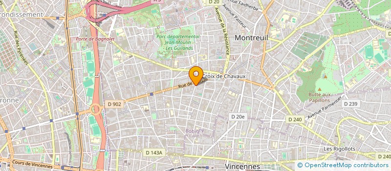 localisation de l'entreprise MONSIEUR FRANCIS MBAMOU  MONTREUIL