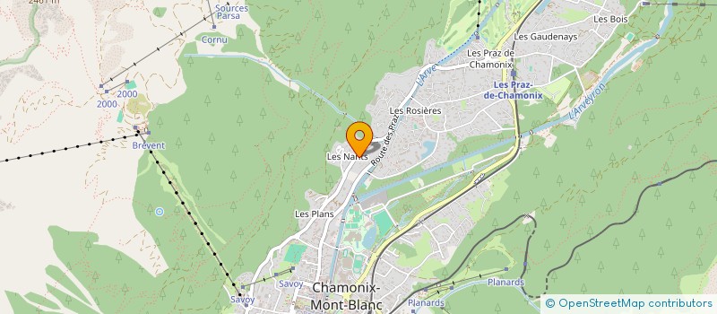 localisation de l'entreprise MONSIEUR FRANCIS MENEGAUX  CHAMONIX-MONT-BLANC