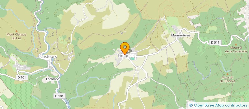 localisation de l'entreprise MONSIEUR FRANCIS MONTAGNE  LIMOUSIS