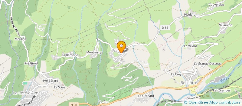 localisation de l'entreprise MONSIEUR FRANCIS PERONNIER à LA PLAGNE TARENTAISE