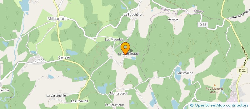 localisation de l'entreprise MONSIEUR FRANCIS PEZ LEOTARDI DE BOYON à MARVAL