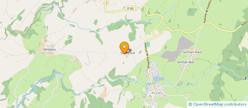 localisation de l'entreprise MONSIEUR FRANCIS POMAREDE  ARVIEU