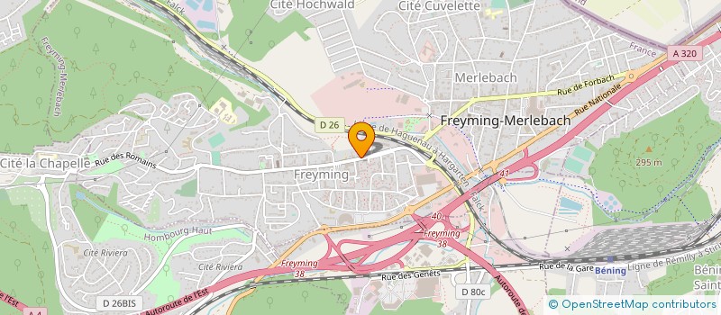 localisation de l'entreprise MONSIEUR FRANCIS POUTOT  FREYMING-MERLEBACH