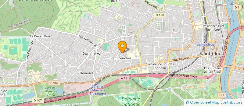 localisation de l'entreprise MONSIEUR FRANCIS RAOUL HOSSIE à GARCHES