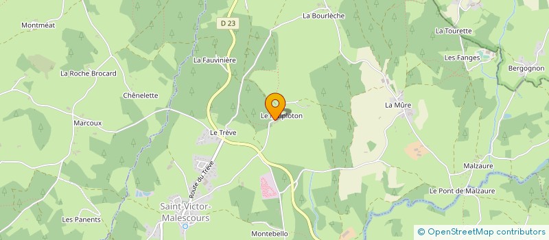 localisation de l'entreprise MONSIEUR FRANCIS ROBERT  SAINT-VICTOR-MALESCOURS