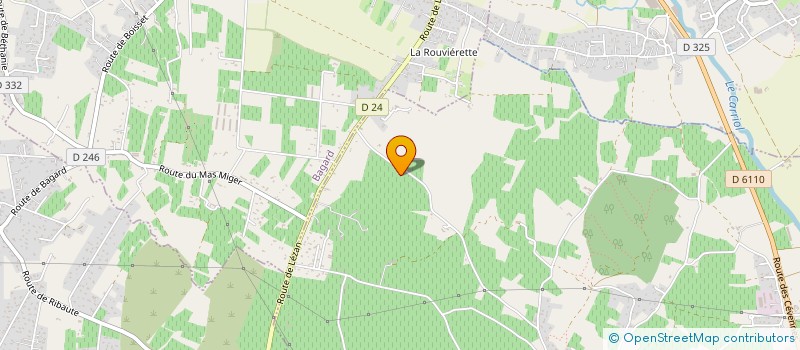 localisation de l'entreprise MONSIEUR FRANCIS ROUJON  RIBAUTE-LES-TAVERNES