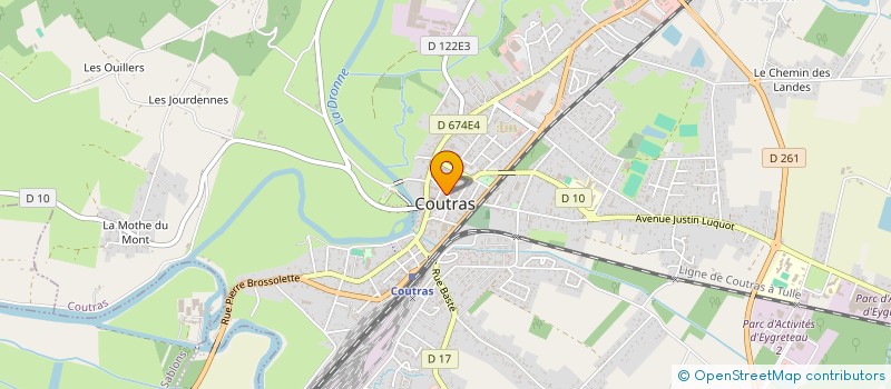 localisation de l'entreprise MONSIEUR FRANCIS RULLIER  COUTRAS