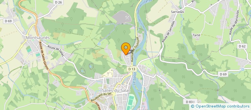 localisation de l'entreprise MONSIEUR FRANCIS SEGALAS  SALIES-DU-SALAT