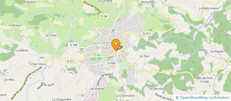 localisation de l'entreprise MONSIEUR FRANCIS THONNERIEUX  SAINT-MARTIN-EN-HAUT