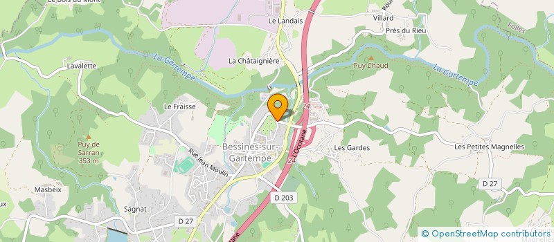 localisation de l'entreprise MONSIEUR FRANCIS VERGNE à BESSINES-SUR-GARTEMPE