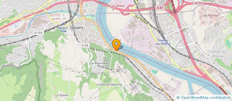 localisation de l'entreprise MONSIEUR FRANCIS VERICEL  GIVORS