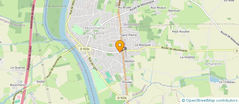 localisation de l'entreprise MONSIEUR FRANCISQUE GUIVIER  MONTMERLE-SUR-SAONE