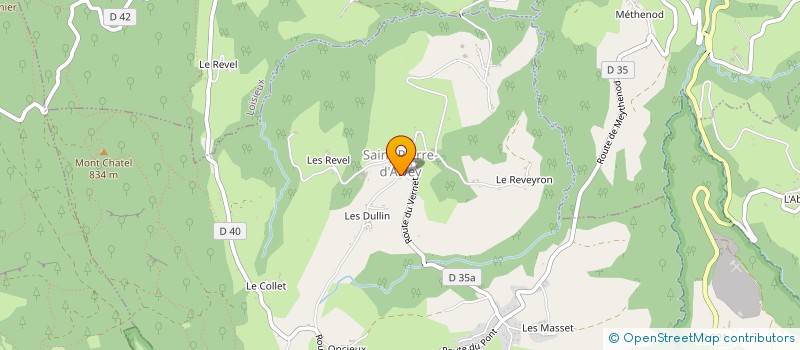 localisation de l'entreprise MONSIEUR FRANCISQUE MAGNIN  SAINT PIERRE D'ALVEY