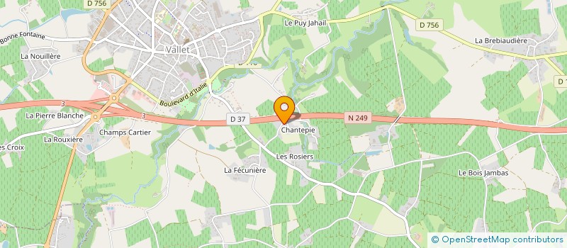 localisation de l'entreprise MONSIEUR FRANCK ADAM  VALLET