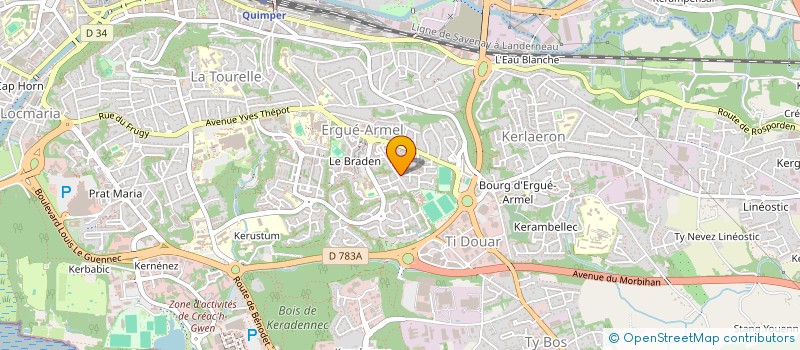 localisation de l'entreprise MONSIEUR FRANCK AUBRY à QUIMPER