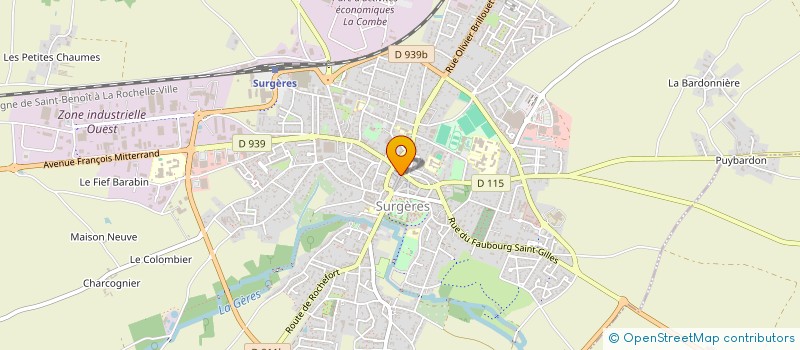 localisation de l'entreprise MONSIEUR FRANCK AUDUBERTEAU  SURGERES