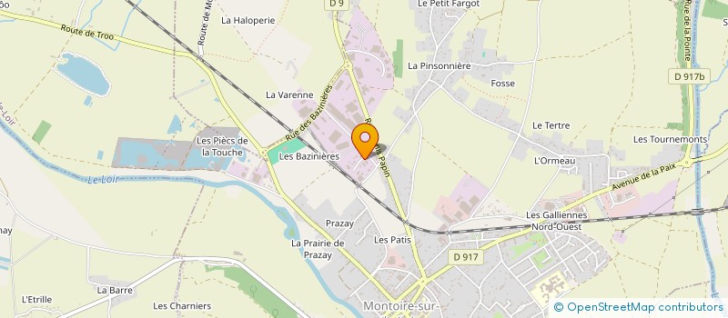 localisation de l'entreprise MONSIEUR FRANCK AUGER à MONTOIRE-SUR-LE-LOIR