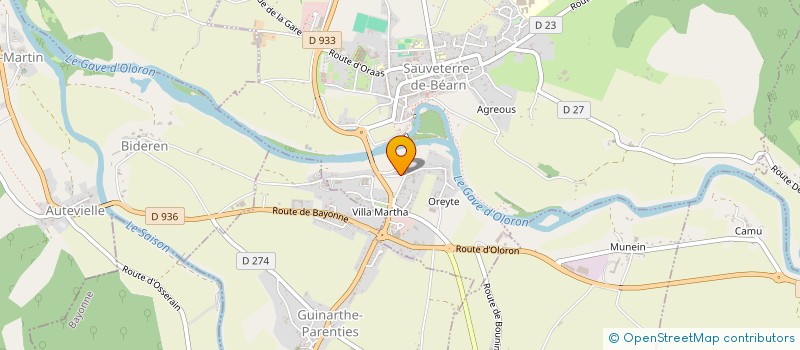 localisation de l'entreprise MONSIEUR FRANCK AYERDI  GUINARTHE-PARENTIES