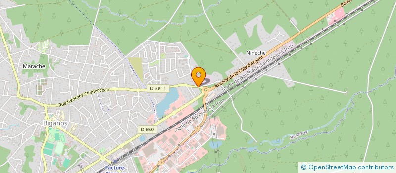 localisation de l'entreprise MONSIEUR FRANCK AZIZA  BIGANOS