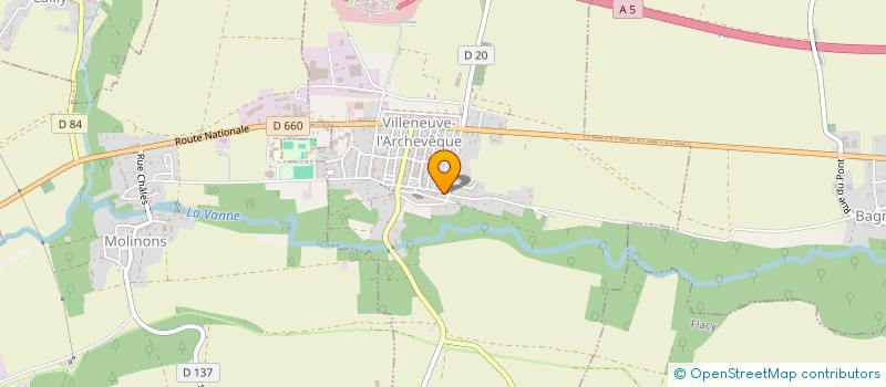 localisation de l'entreprise MONSIEUR FRANCK BACQUE  VILLENEUVE-L'ARCHEVEQUE