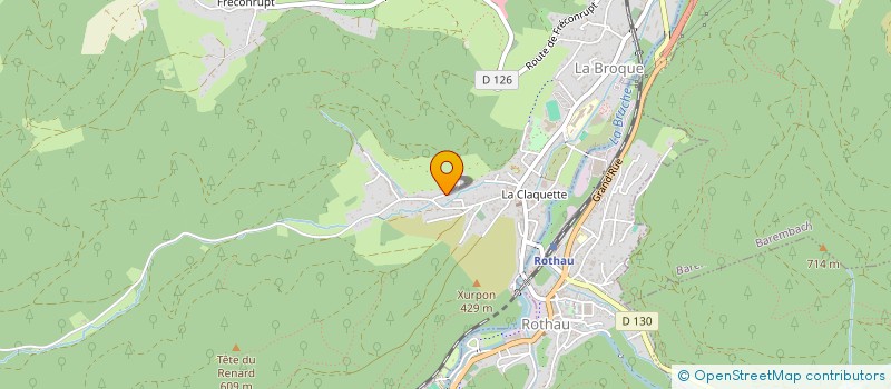 localisation de l'entreprise MONSIEUR FRANCK BAECHER  LA BROQUE