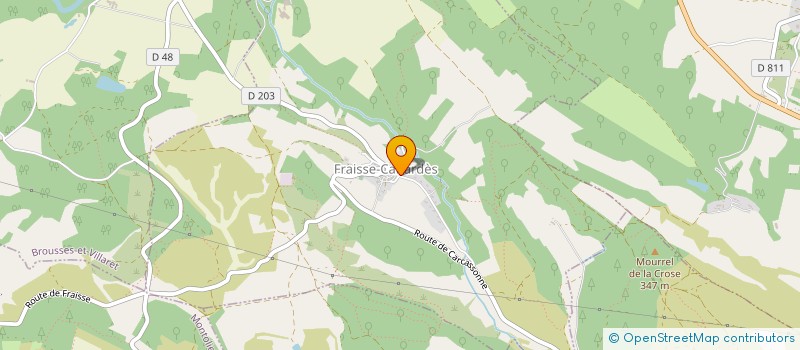 localisation de l'entreprise MONSIEUR FRANCK BAERT  FRAISSE-CABARDES