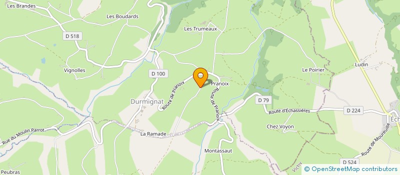 localisation de l'entreprise MONSIEUR FRANCK BALLARIN  BUXIERES-SOUS-MONTAIGUT