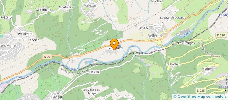 localisation de l'entreprise MONSIEUR FRANCK BARRAUD à LA PLAGNE TARENTAISE