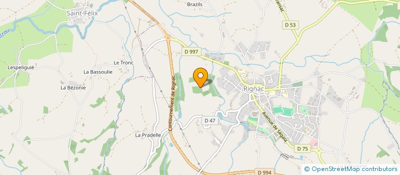 localisation de l'entreprise MONSIEUR FRANCK BARTHELEMY  RIGNAC