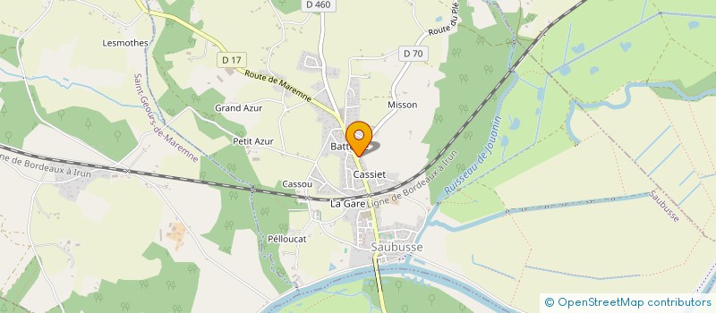 localisation de l'entreprise MONSIEUR FRANCK BATAILLE  SAUBUSSE